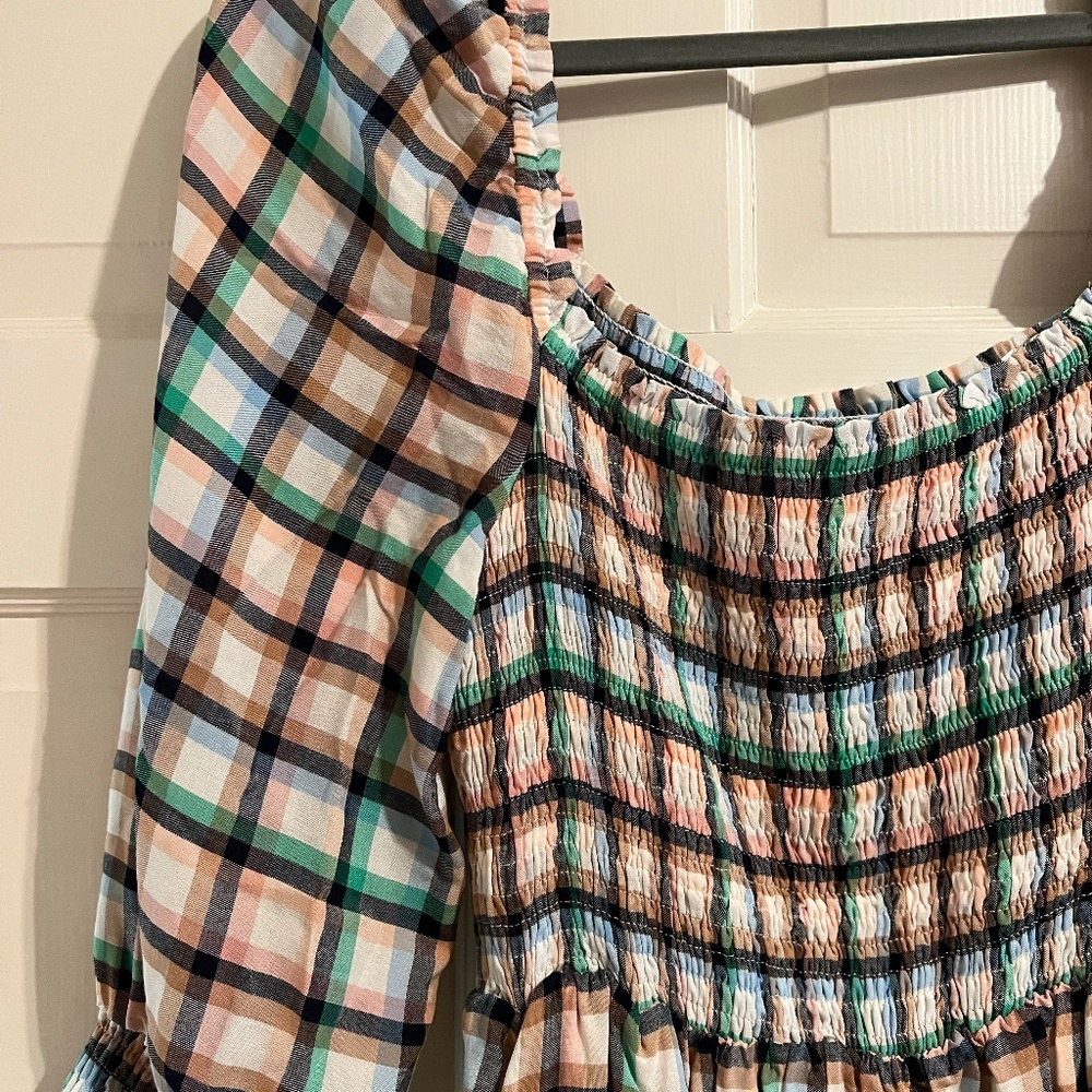 Never Worn Anthropologie Small Midi Check Print Dress